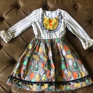 Eleanor Rose Owl Dress, Size 5-6